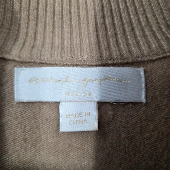 Spirtual Gangster Women's Funnel Neck Romper Brown M $148 Cozy Lounge Sleep - Picture 4 of 7